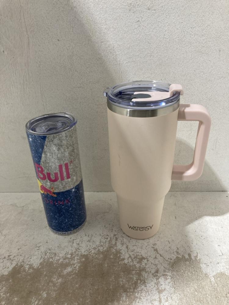Lot 685  
            Birmingham SR107 - Parcel Delivery Only 

                
2 X DRINKING ITEMS TO INCLUDE WATERY PINK LARGE TUMBLER 40 OZ