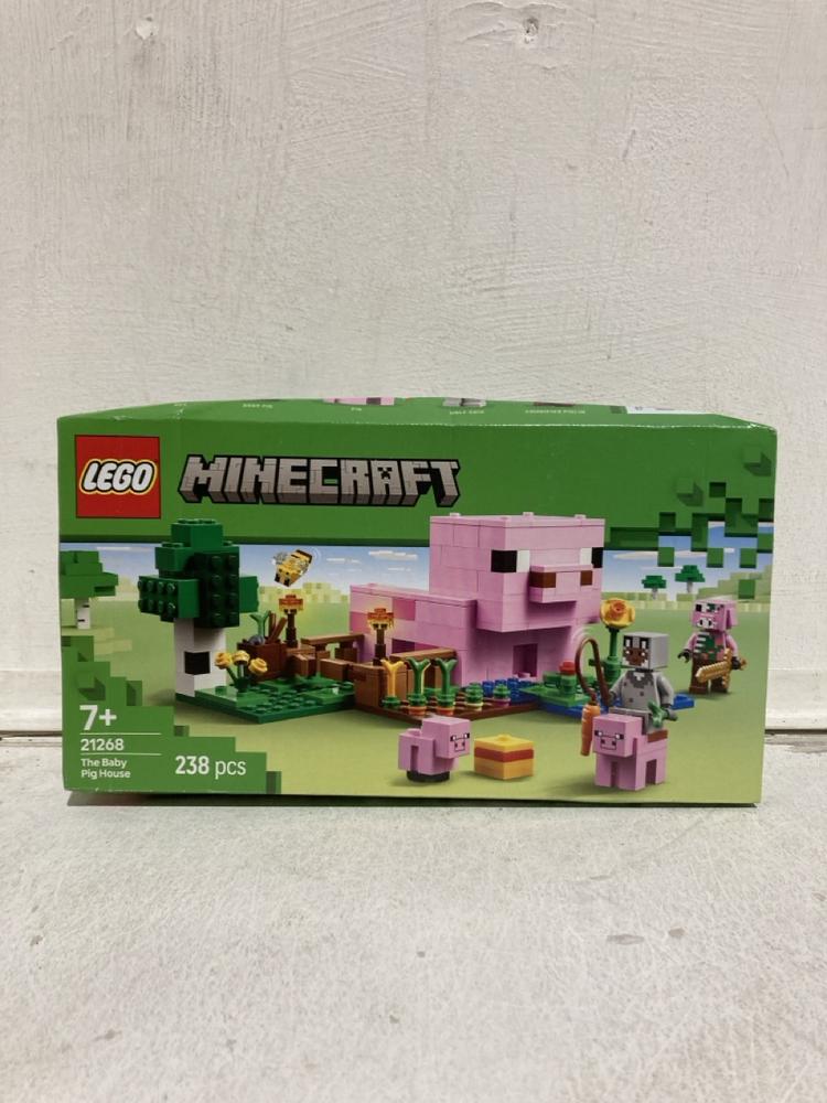 Lot 68  
            Birmingham SR107 - Parcel Delivery Only 

                
LEGO MINECRAFT 21268 THE BABY PIG HOUSE ORIGINAL RRP £23