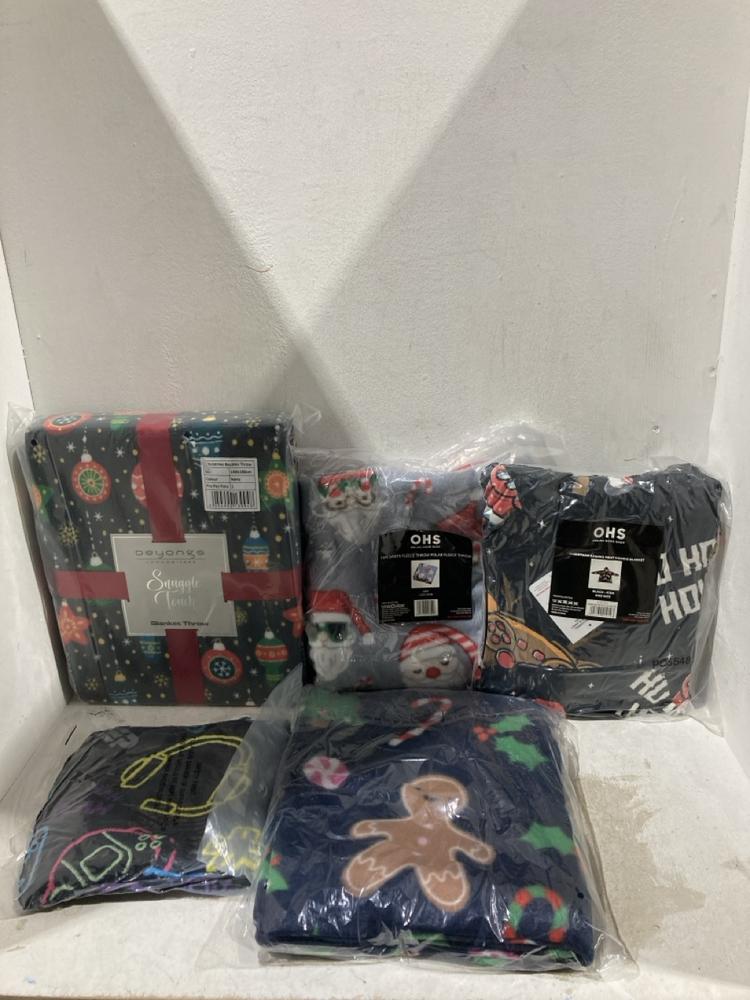 Lot 691  
            Birmingham SR107 - Parcel Delivery Only 

                
5 X LINEN ITEMS TO INCLUDE DEYONGS SNUGGLE TOUCH BLANKET THROW