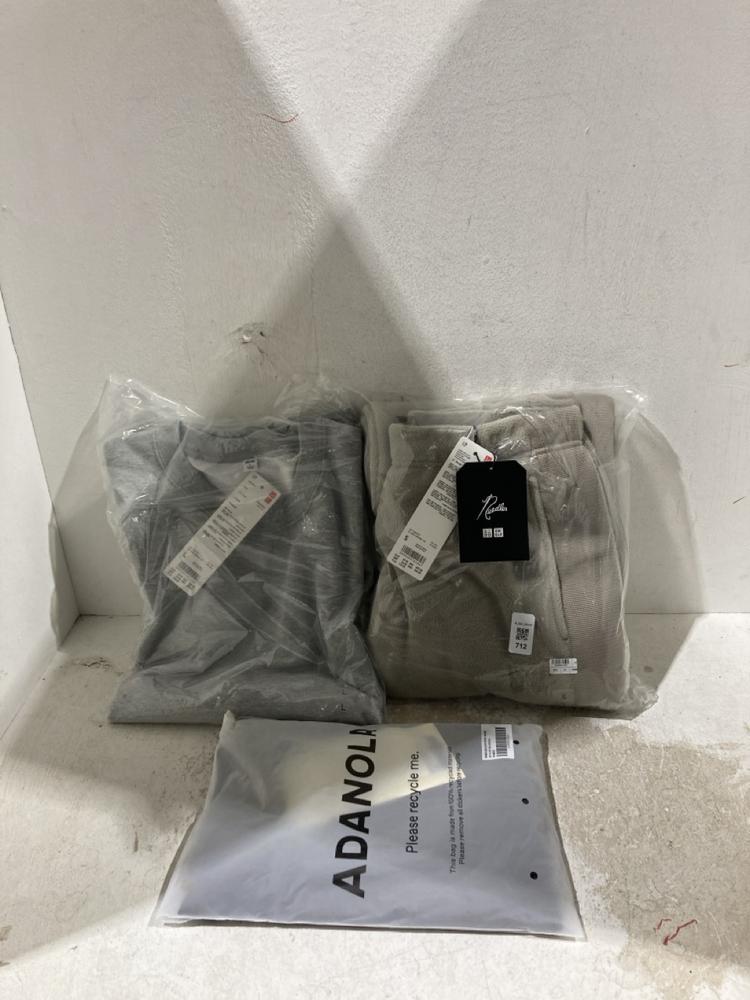 Lot 712  
            Birmingham SR107 - Parcel Delivery Only 

                
3 X CLOTHING ITEMS TO INCLUDE NEEDLES FLEECE WIDE PANTS SIZE S BEIGE