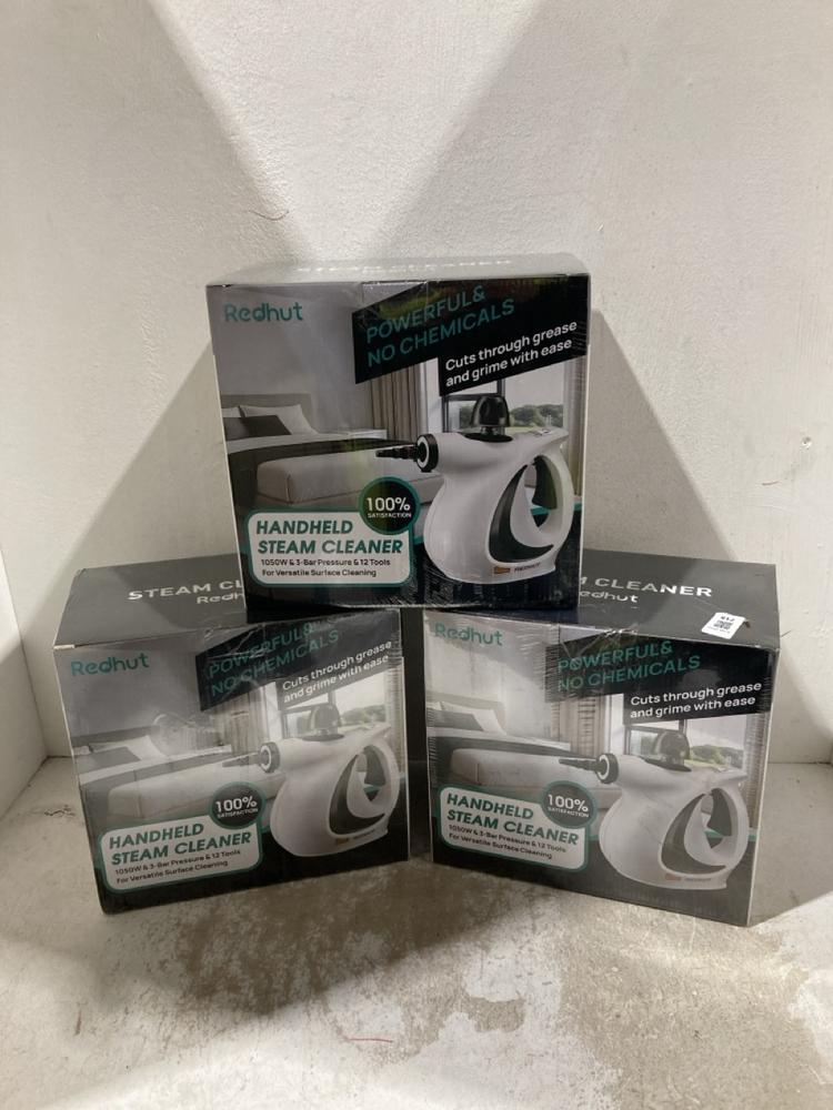 Lot 715  
            Birmingham SR107 - Parcel Delivery Only 

                
3 X REDHUT STEAM CLEANER 1050W