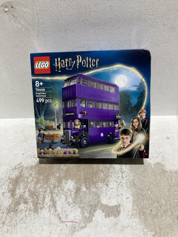 Lot 724  
            Birmingham SR107 - Parcel Delivery Only 

                
LEGO HARRY POTTER 499 PIECES KNIGHT BUS ADVENTURE
