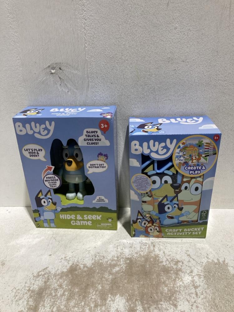 Lot 734  
            Birmingham SR107 - Parcel Delivery Only 

                
ASSORTED CHILDRENS TOYS TO INCLUDE BLUEY CRAFT BUCKET ACTIVITY SET
