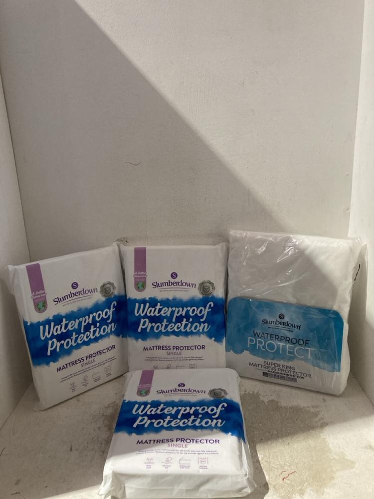 Lot 769  
            Birmingham SR107 - Parcel Delivery Only 

                
ASSORTED LINEN TO INCLUDE SLUMBERDOWN WATERPROOF PROTECTOR SUPER KING