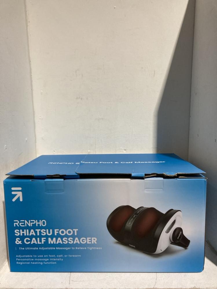 Lot 76  
            Birmingham SR107 - Parcel Delivery Only 

                
RENPHO SHIATSU FOOT & CALF MASSAGER ORIGINAL RRP £229