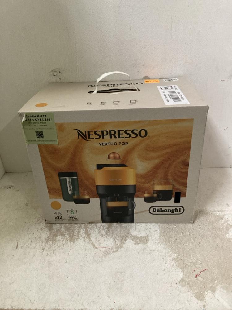 Lot 790  
            Birmingham SR107 - Parcel Delivery Only 

                
DELONGHI VERTUO POP COFFEE MACHINE