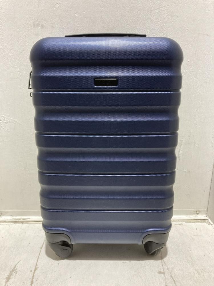 Lot 833  
            Birmingham SR107 - Parcel Delivery Only 

                
JOHN LEWIS & PARTNERS - ANYDAY DARK BLUE HARD SHELL SMALL SUITCASE