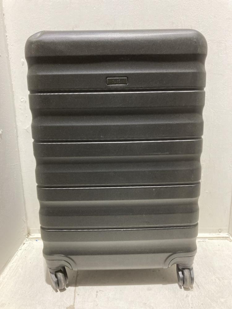 Lot 834  
            Birmingham SR107 - Parcel Delivery Only 

                
JOHN LEWIS & PARTNERS - BLACK LARGE HARD SHELL SUITCASE
