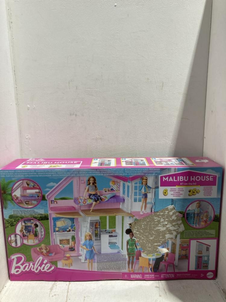 Lot 849  
            Birmingham SR107 - Parcel Delivery Only 

                
BARBIE MALIBU HOUSE 61CM SET - MODEL FXF57-HF3A