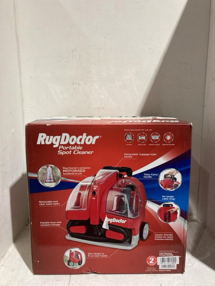 Lot 85  
            Birmingham SR107 - Parcel Delivery Only 

                
RUG DOCTOR PORTABLE SPOT WASH VACUUM CLEANER ORIGINAL RRP £159