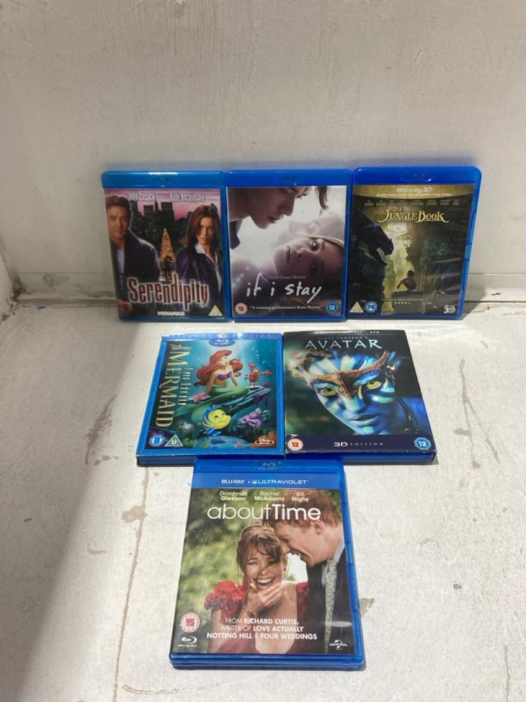 Lot 879  
            Birmingham SR107 - Parcel Delivery Only 

                
ASSORTED COLLECTION OF BLU-RAY DVDS TO INCLUDE AVATAR, 6 X TOTAL DVDS
