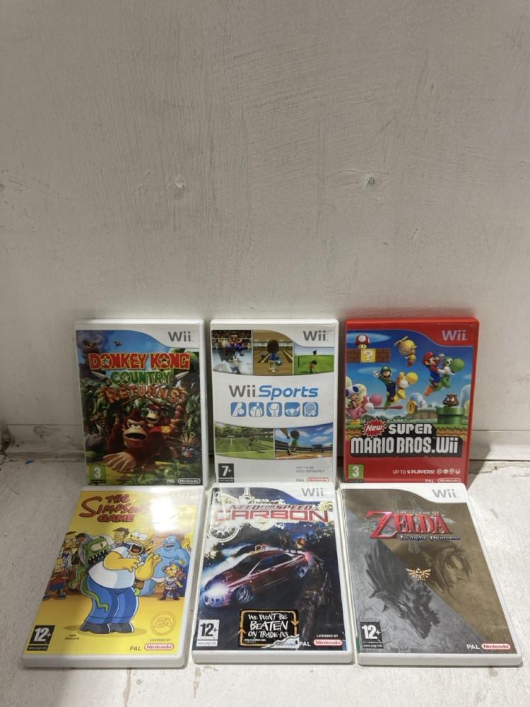 Lot 882  
            Birmingham SR107 - Parcel Delivery Only 

                
BOX OF NINTENDO WII GAMES TO INCLUDE MARIO SPORTS MIX, MARIO PARTY 9, WII PLAY, 1...