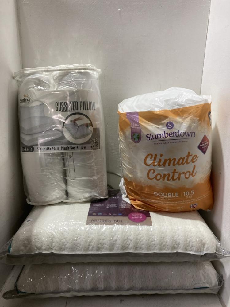 Lot 886  
            Birmingham SR107 - Parcel Delivery Only 

                
BEDTIME LUXURY DELUXE PILLOW X 2,STARLING GUSSETED PILLOW PACK OF 2, SLUMBERDOWN ...