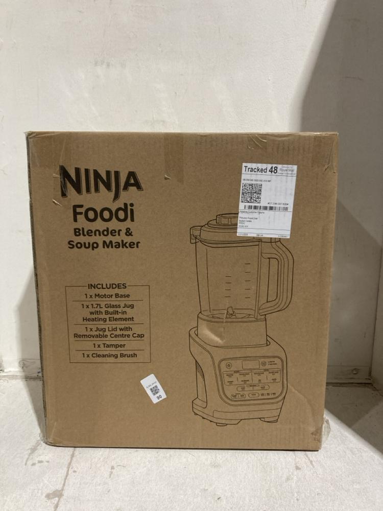 Lot 90  
            Birmingham SR107 - Parcel Delivery Only 

                
NINJA FOODI BLENDER & SOUP MAKER WITH 1.7L GLASS JUG ORIGINAL RRP £179