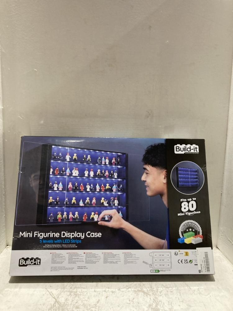 Lot 947  
            Birmingham SR107 - Parcel Delivery Only 

                
BUILD -IT MINI FIGURINE DISPLAY CASE WITH 5 LEVELS WITH LED STRIPS