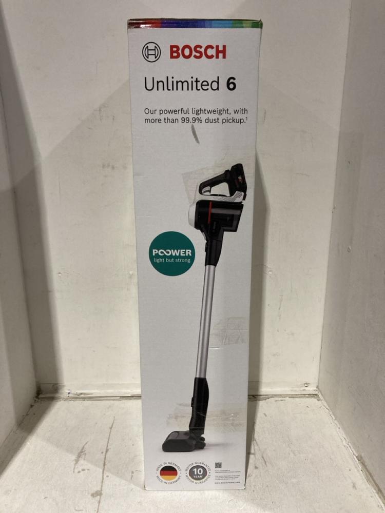 Lot 96  
            Birmingham SR107 - Parcel Delivery Only 

                
BOSCH UNLIMITED 6 UPRIGHT VACUUM CLEANER ORIGINAL RRP £239