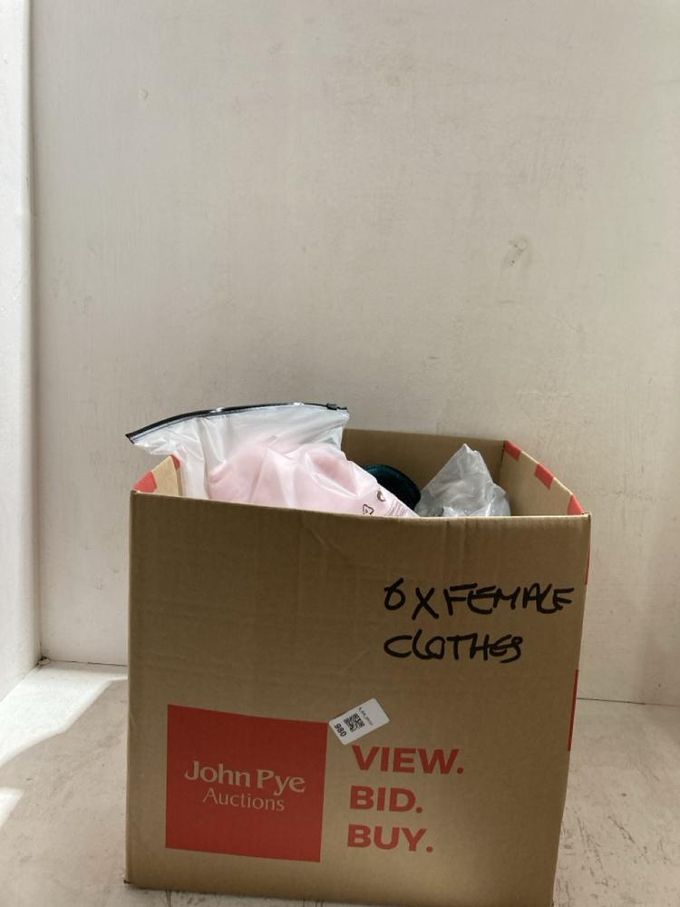Lot 980  
            Birmingham SR107 - Parcel Delivery Only 

                
BOX OF ASSORTED WOMEN'S CLOTHING TO INCLUDE GREEN SATIN SIZE 8