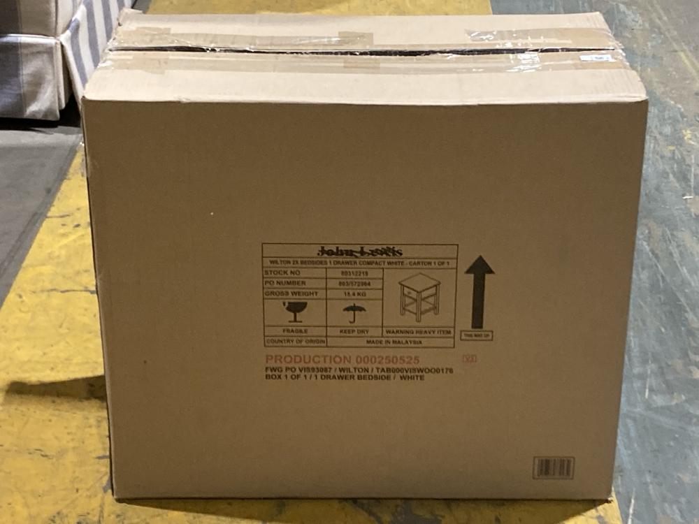 Lot 11  
            Birmingham SR106 - Collection or Optional Delivery Available 

                
JOHN LEWIS AND PARTNERS WILTON 2 X BEDSIDE 1 DRAWER ORIGINAL RRP £120 (LOCATION: ...