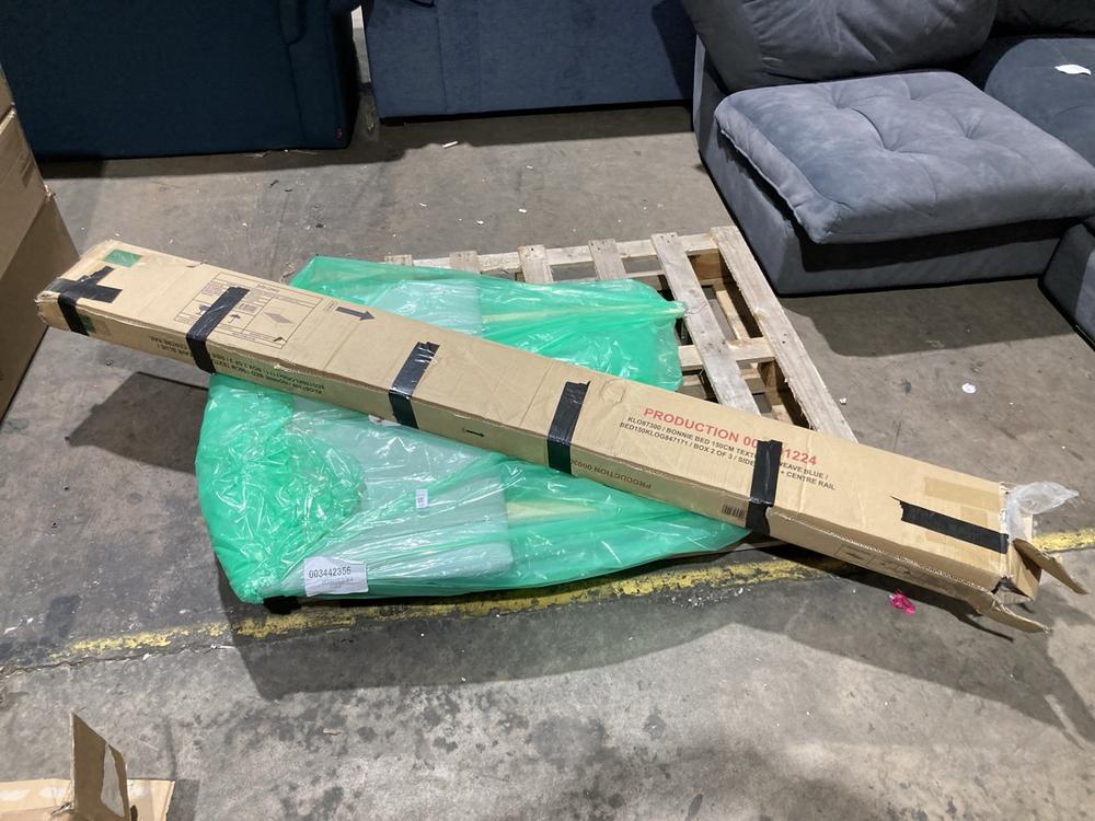 Lot 152  
            Birmingham SR106 - Collection or Optional Delivery Available 

                
JOHN LEWIS AND PARTNERS BONNIE BED IN TEXTURED WEAVE BLUE - MISSING SLATS (003442...