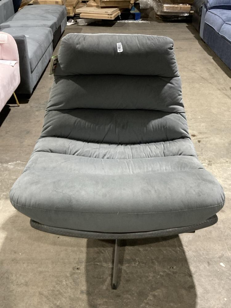 Lot 167  
            Birmingham SR106 - Collection or Optional Delivery Available 

                
GREY VELVET CHAISE LOUNGE CHAIR (LOCATION: ROW 4 - C )