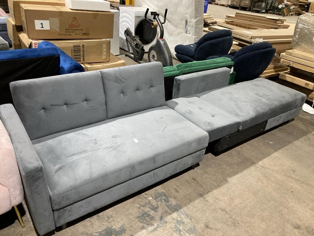 Lot 169  
            Birmingham SR106 - Collection or Optional Delivery Available 

                
GREY FABRIC L SHAPED CORNER SOFA BED (LOCATION: ROW 4 - C )