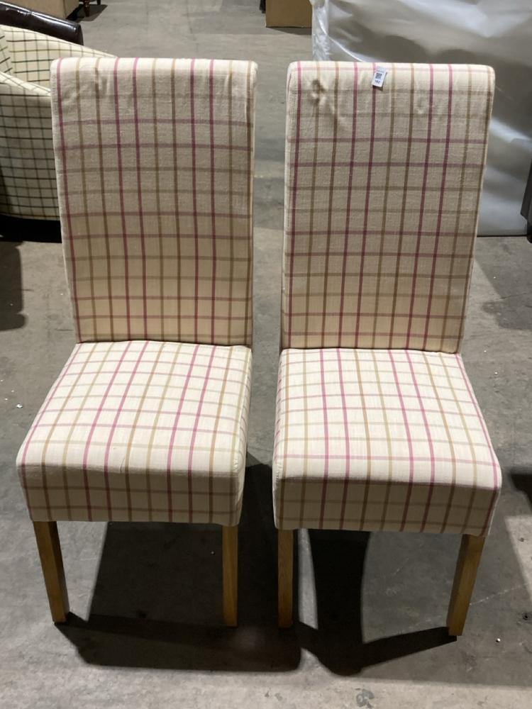 Lot 182  
            Birmingham SR106 - Collection or Optional Delivery Available 

                
2 X DINING CHAIR IN STRIPE PATTERN (LOCATION: ROW 4 - C )