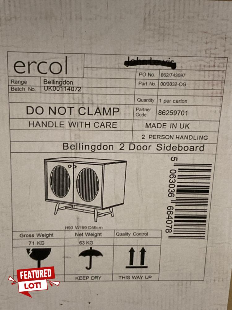 Lot 18  
            Birmingham SR106 - Collection or Optional Delivery Available 

                
JOHN LEWIS AND PARTNERS BELLINGDON 2 DOOR SIDEBOARD ORIGINAL RRP £1399 (003451165...