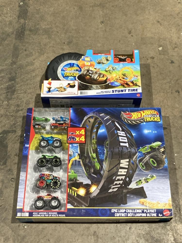 Lot 206  
            Birmingham SR106 - Collection or Optional Delivery Available 

                
2 X HOTWHEELS ITEMS TO INCLUDE MONSTER TRUCKS EPIC LOOP CHALLENGE PLAYSET (LOCATI...