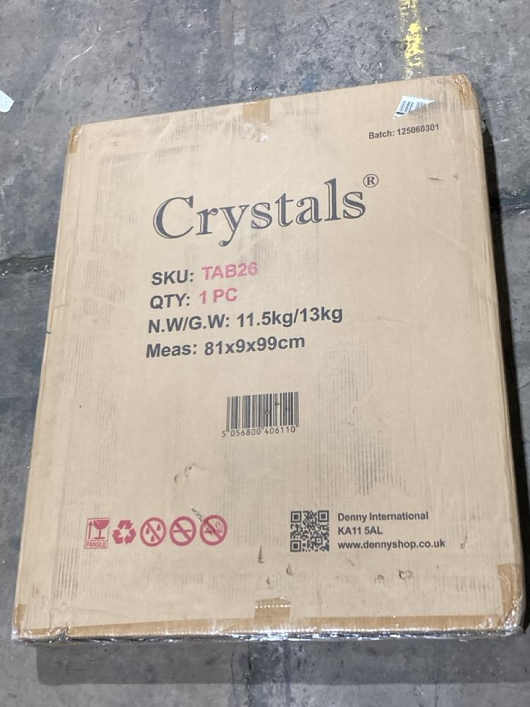 Lot 217  
            Birmingham SR106 - Collection or Optional Delivery Available 

                
CRYSTALS FOLDING TABLE (LOCATION: ROW 4 - C )