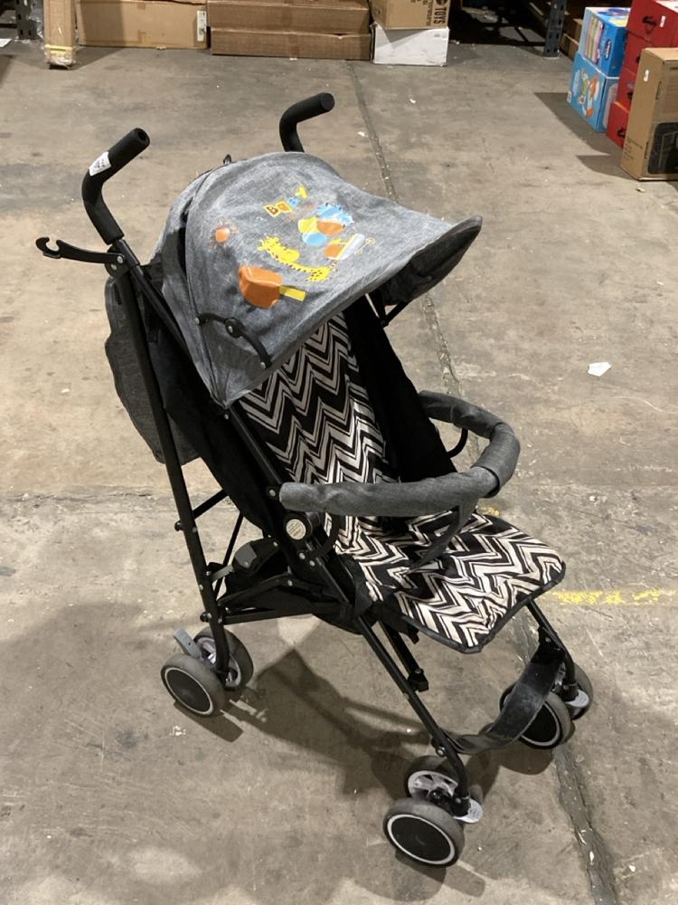 Lot 219  
            Birmingham SR106 - Collection or Optional Delivery Available 

                
BLACK AND GREY CHILDRENS FOLDABLE PUSHCHAIR (LOCATION: ROW 4 - C )
