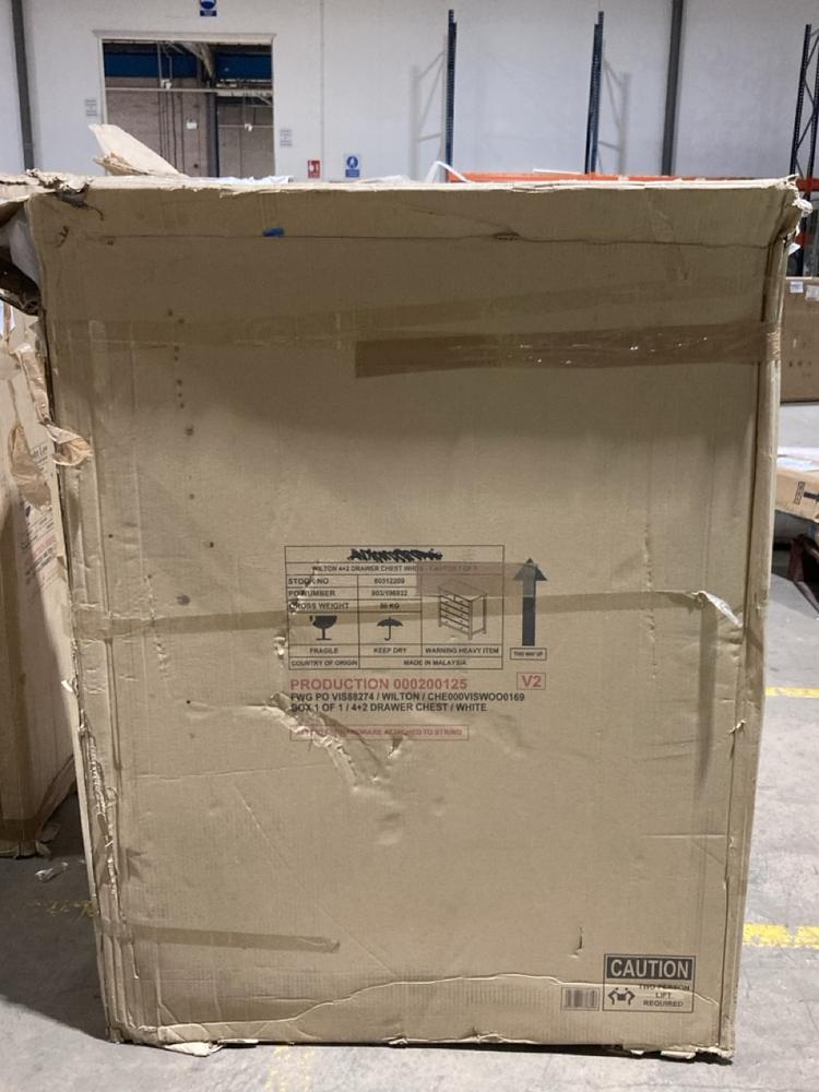 Lot 21  
            Birmingham SR106 - Collection or Optional Delivery Available 

                
JOHN LEWIS AND PARTNERS WILTON 4 + 2 DRAWER CHEST WHITE ORIGINAL RRP £349 (003452...