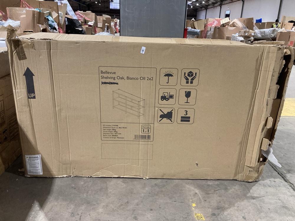 Lot 24  
            Birmingham SR106 - Collection or Optional Delivery Available 

                
JOHN LEWIS AND PARTNERS BELLEVUE SHELVING OAK SMOKED OIL 2 X 2 ORIGINAL RRP £945 ...