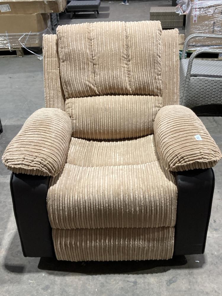 Lot 252  
            Birmingham SR106 - Collection or Optional Delivery Available 

                
JUMBO CORD POWER RECLINER ARMCHAIR (LOCATION: ROW 7 - D )