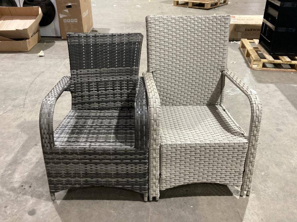 Lot 258  
            Birmingham SR106 - Collection or Optional Delivery Available 

                
2 X RATTAN OUTDOOR DINING CHAIR (LOCATION: ROW 7 - D )