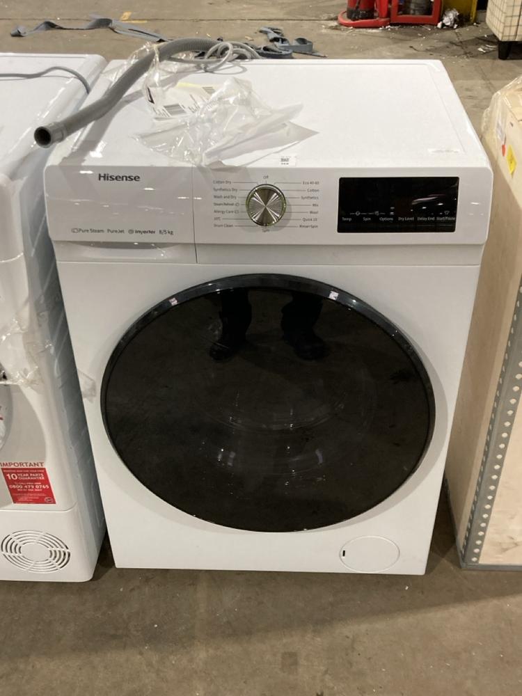 Lot 268  
            Birmingham SR106 - Collection or Optional Delivery Available 

                
HISENSE FREESTANDING WASHER DRYER ORIGINAL RRP £369 - WDQA8014EVJM - (LOCATION: R...