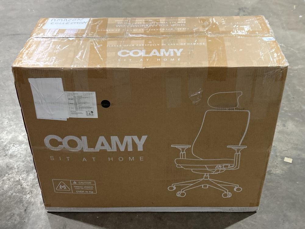 Lot 275  
            Birmingham SR106 - Collection or Optional Delivery Available 

                
COLAMY SIT AT HOME ERGONOMIC OFFICE CHAIR ORIGINAL RRP £641 - XK01 - (LOCATION: R...