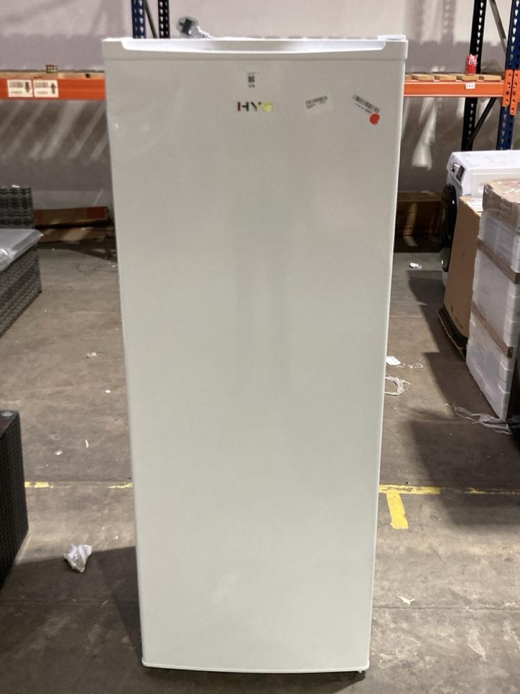 Lot 278  
            Birmingham SR106 - Collection or Optional Delivery Available 

                
HYE FREESTANDING FREEZER ORIGINAL RRP £229 - RF01SDFR168W01 - (LOCATION: ROW 6 - D )