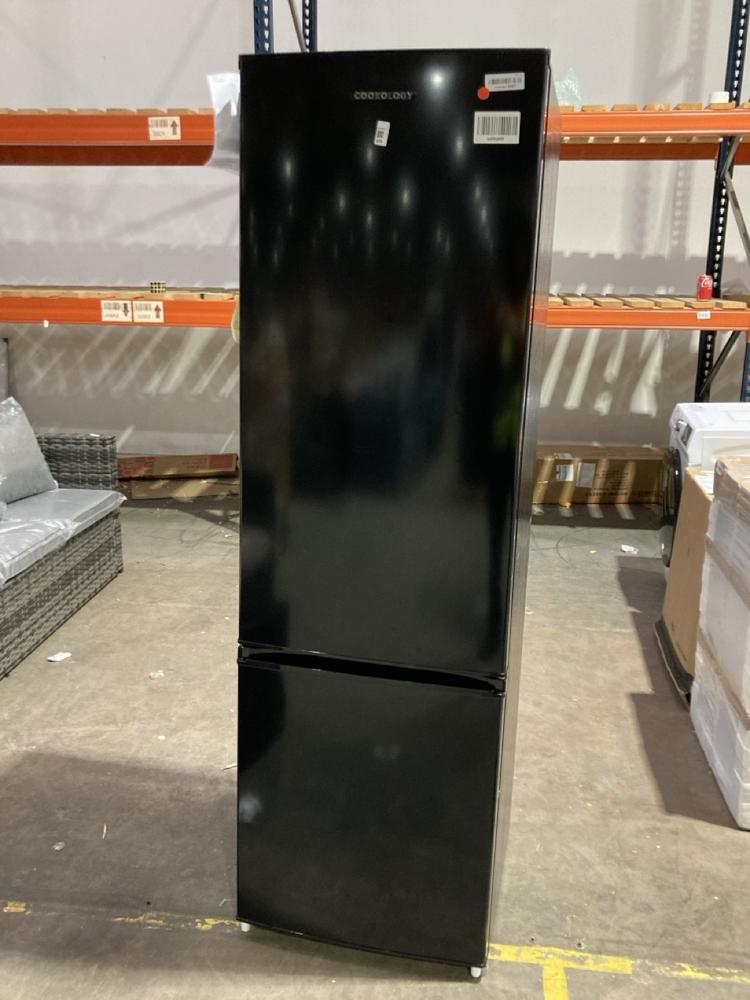 Lot 279  
            Birmingham SR106 - Collection or Optional Delivery Available 

                
COOKOLOGY FREESTANDING FRIDGE FREEZER ORIGINAL RRP £299 - CFF262BK - (LOCATION: R...