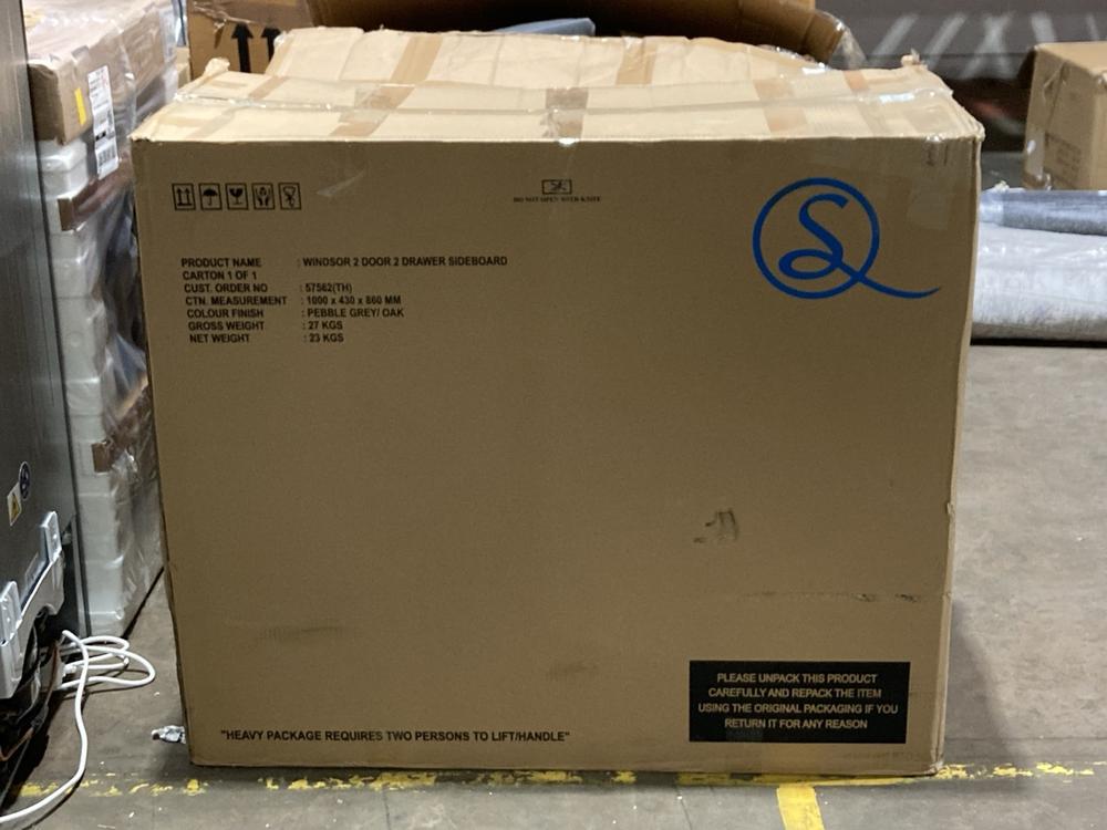 Lot 286  
            Birmingham SR106 - Collection or Optional Delivery Available 

                
SECONIQUE 2 DOOR 2 DRAWER SIDEBOARD ORIGINAL RRP £289 (LOCATION: ROW 6 - D )