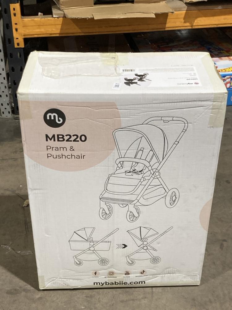 Lot 316  
            Birmingham SR106 - Collection or Optional Delivery Available 

                
MYBABIIE 2 IN 1 PRAM & PUSHCHAIR ORIGINAL RRP £239 - MB220 - (LOCATION: RACKINGS)