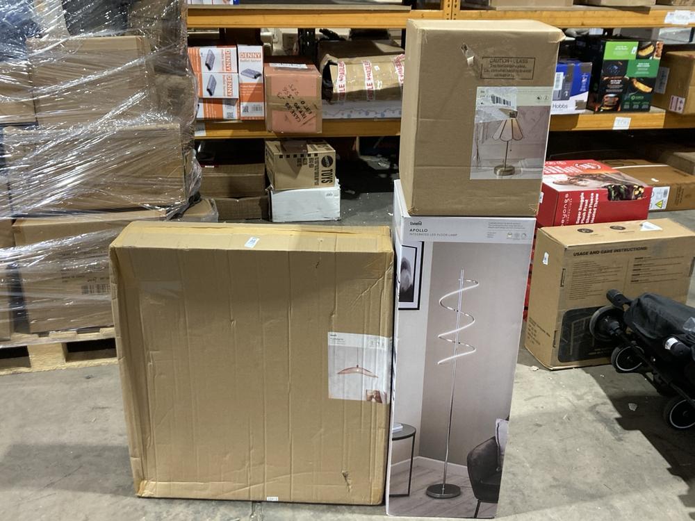 Lot 328  
            Birmingham SR106 - Collection or Optional Delivery Available 

                
3 X VARIOUS ITEMS TO INCLUDE DUNELM APOLLO INTEGRATED LED FLOOR LAMP (LOCATION: R...