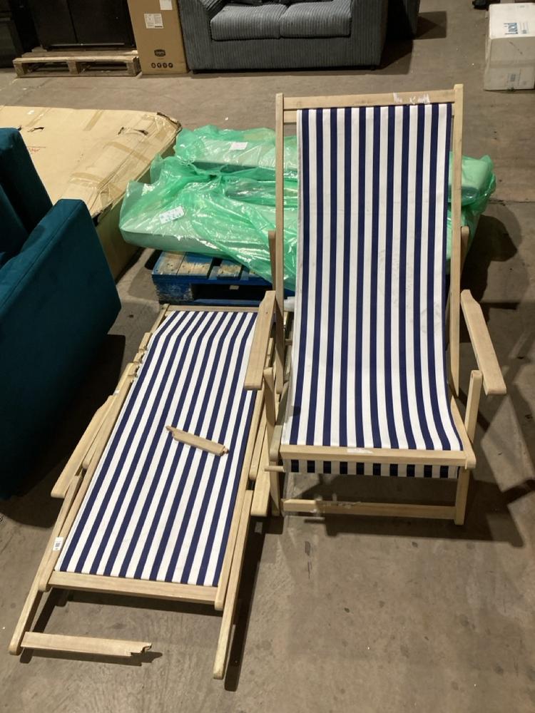 Lot 32  
            Birmingham SR106 - Collection or Optional Delivery Available 

                
JOHN LEWIS AND PARTNERS DECK CHAIR SET OF 2 (LOCATION: L)