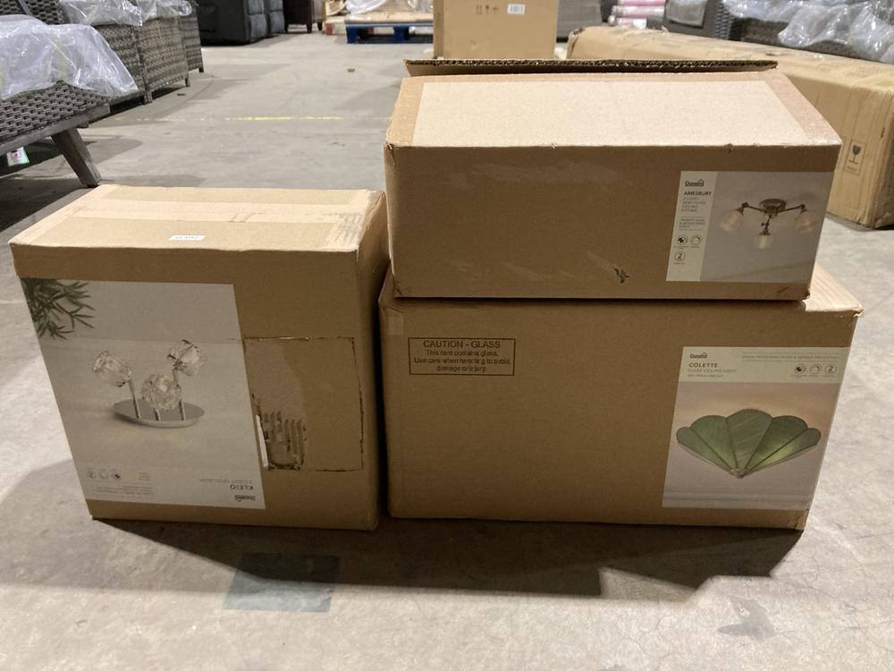 Lot 348  
            Birmingham SR106 - Collection or Optional Delivery Available 

                
3 X DUNELM ITEMS TO INCLUDE KLEIO 3 LIGHT SPOTLIGHT (LOCATION: RACKINGS)