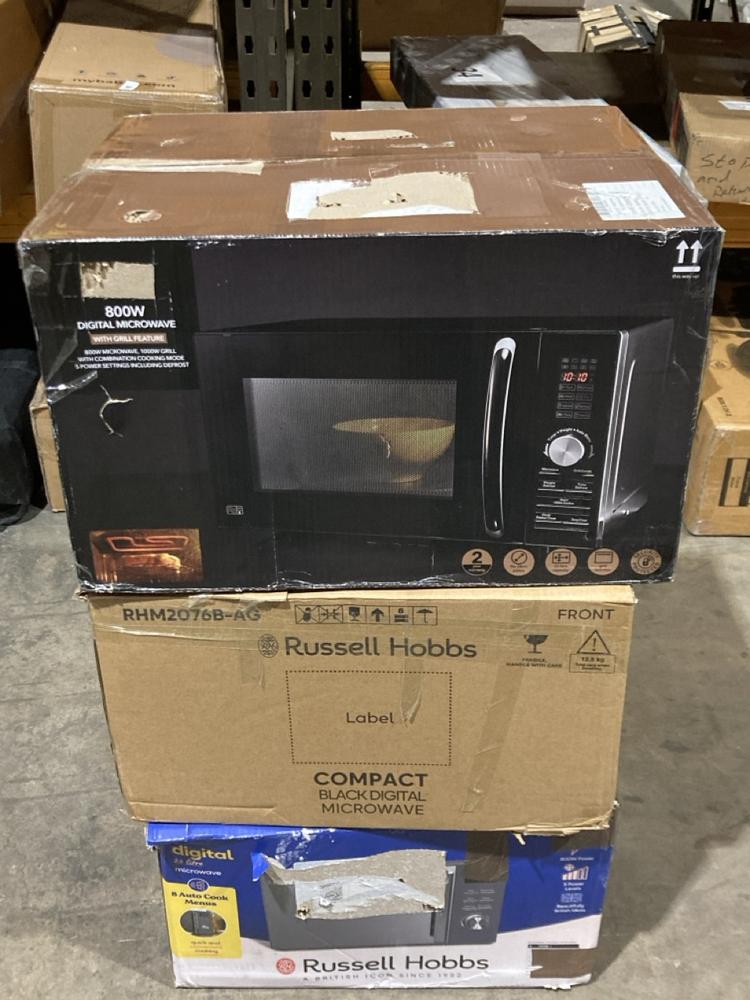 Lot 350  
            Birmingham SR106 - Collection or Optional Delivery Available 

                
VARIOUS ITEMS TO INCLUDE RUSSELL HOBBS MICROWAVE (LOCATION: RACKINGS)