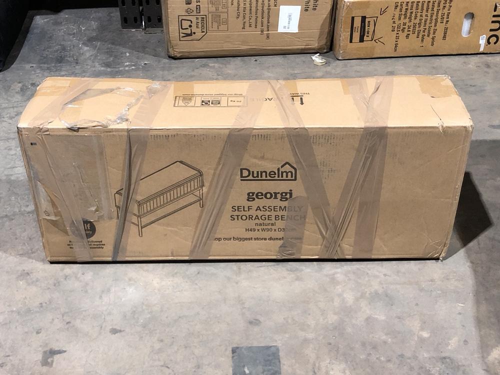 Lot 355  
            Birmingham SR106 - Collection or Optional Delivery Available 

                
DUNELM SELF ASSEMBLY STORAGE BENCH ORIGINAL RRP £229 (LOCATION: RACKINGS)