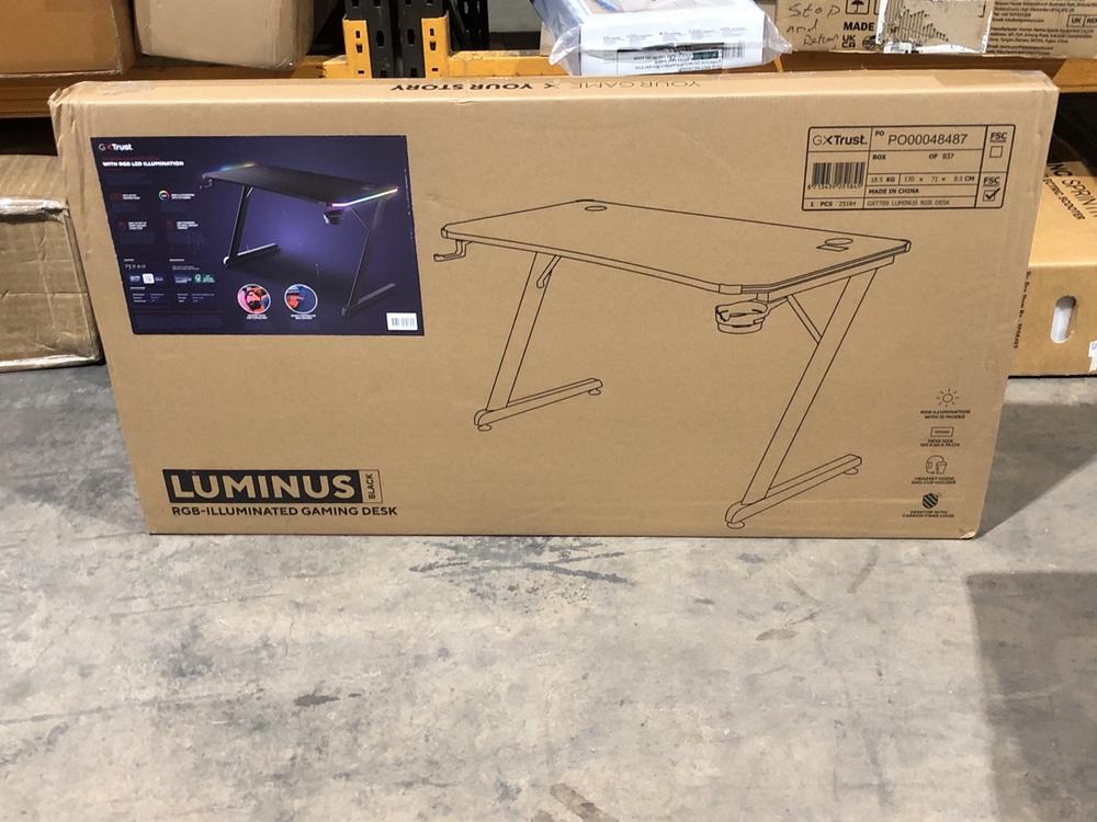 Lot 360  
            Birmingham SR106 - Collection or Optional Delivery Available 

                
GXTRUST STURDY GAMING DESK ORIGINAL RRP £150 (LOCATION: RACKINGS)