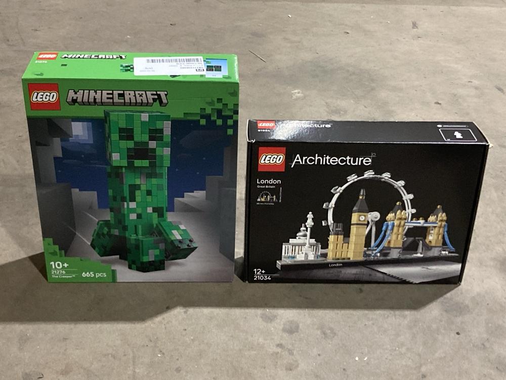 Lot 404  
            Birmingham SR106 - Collection or Optional Delivery Available 

                
LEGO LONDON GREAT BRITAIN TO INCLUDE LEGO MINECRAFT THE CREEPER (LOCATION: RACKINGS)