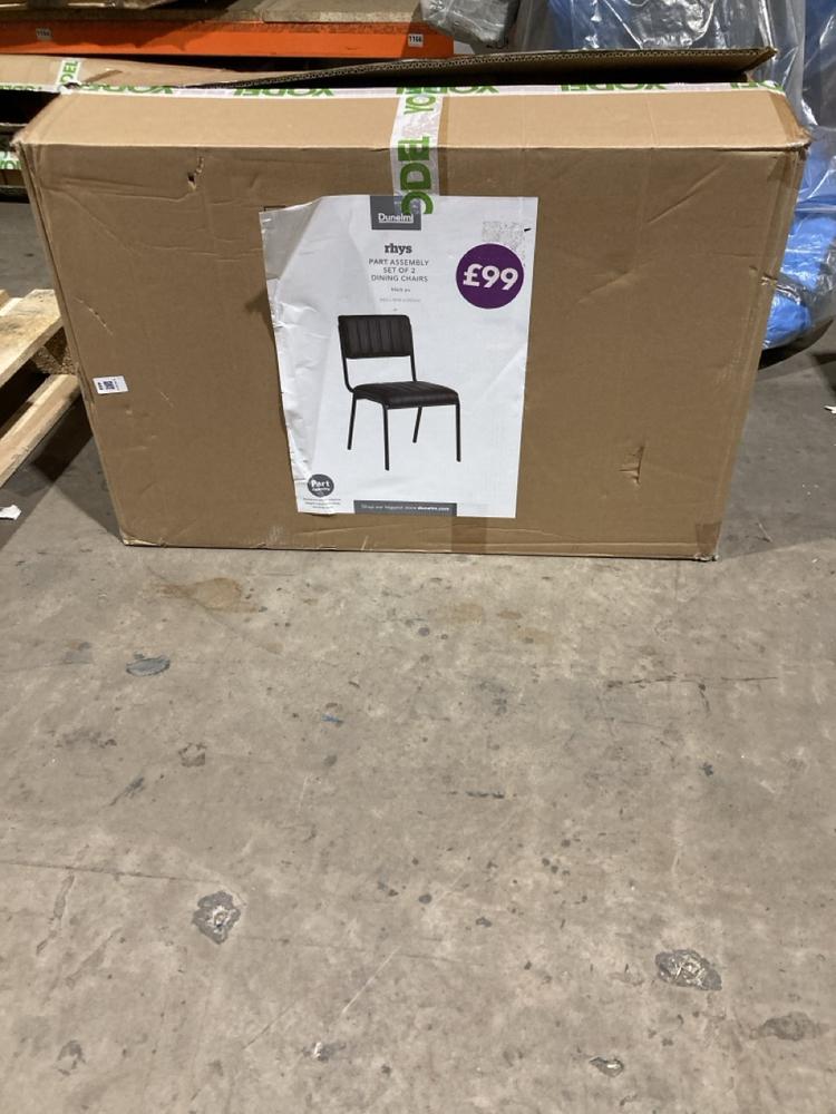 Lot 448  
            Birmingham SR106 - Collection or Optional Delivery Available 

                
DUNELM RHYS DINING CHAIR SET OF 2 ORIGINAL RRP £140 (LOCATION: RACKINGS)