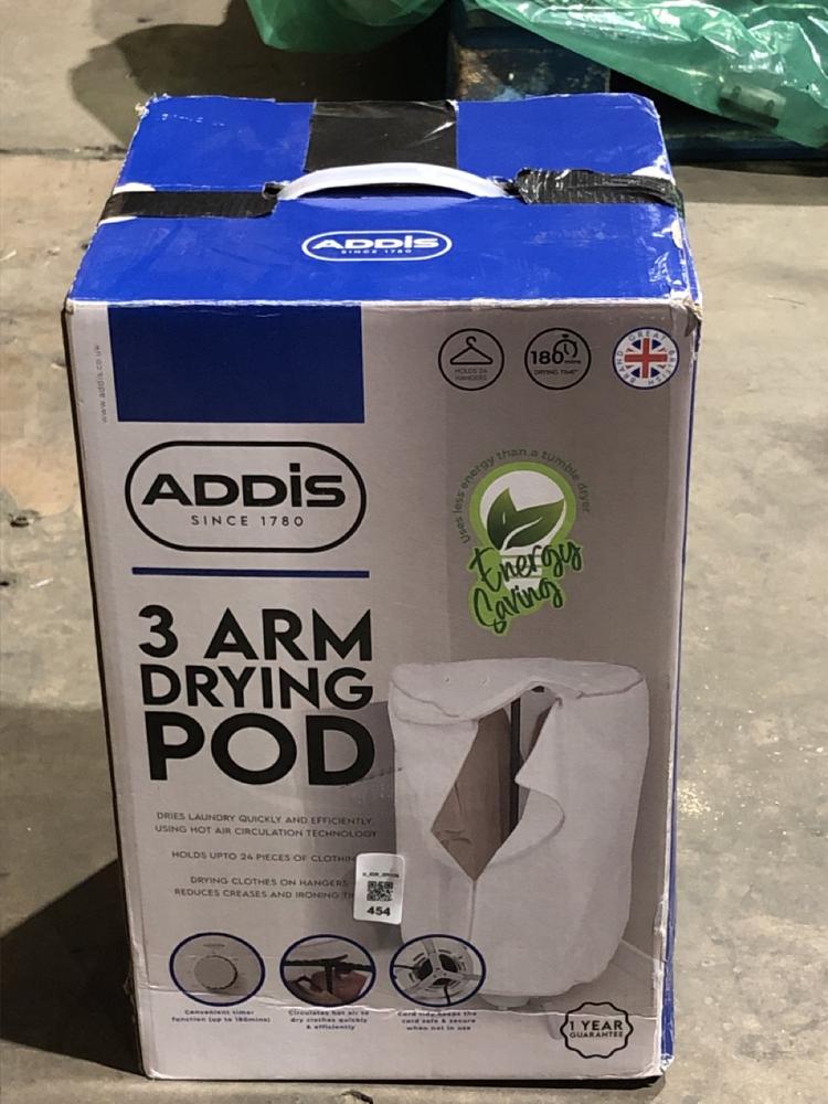 Lot 454  
            Birmingham SR106 - Collection or Optional Delivery Available 

                
ADDIS 3 ARM DRYING POD (LOCATION: RACKINGS)