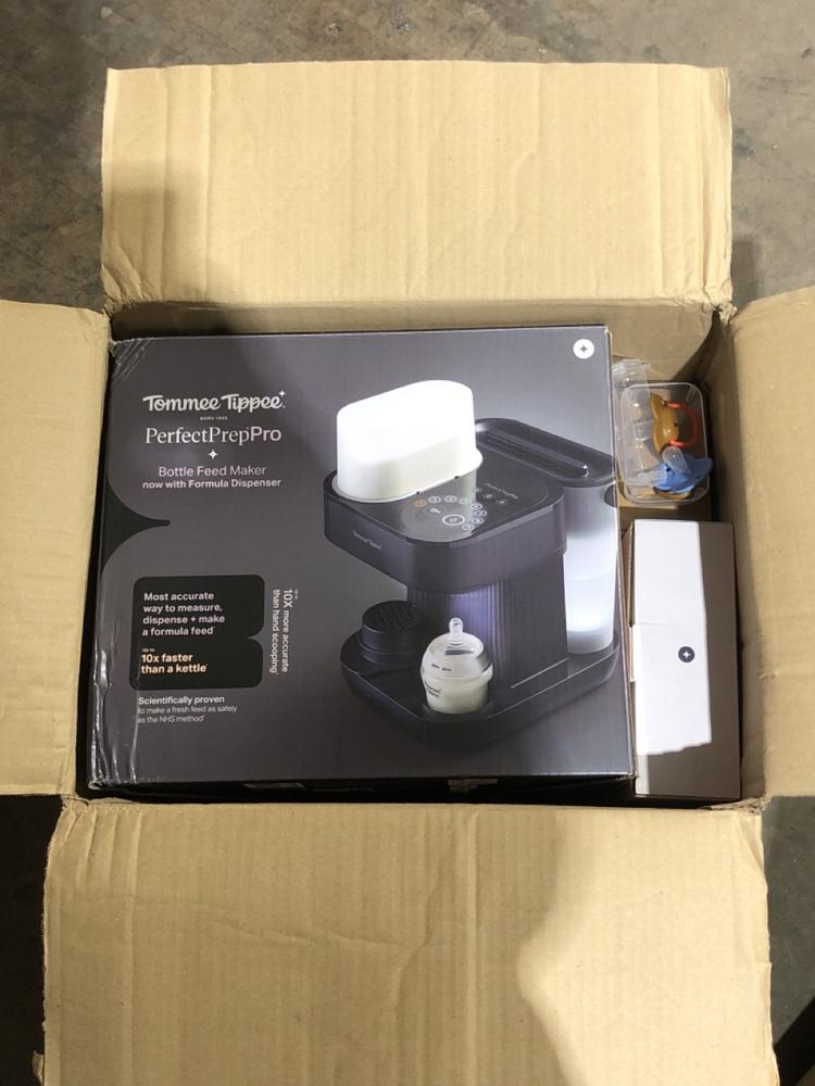 Lot 455  
            Birmingham SR106 - Collection or Optional Delivery Available 

                
TOMMEE TIPPEE PERFECT PREP PRO BOTTLE FEED MAKER ORIGINAL RRP £200 (LOCATION: RAC...